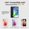 for Samsung Galaxy S21 FE Case: Dual-Layer Military Grade Drop Proof Full Protection Cover with Kickstand & Shockproof TPU Shell | Durable Rugged Matte Textured Protective Tough case (Dark Green) - Thumbnail Image 2