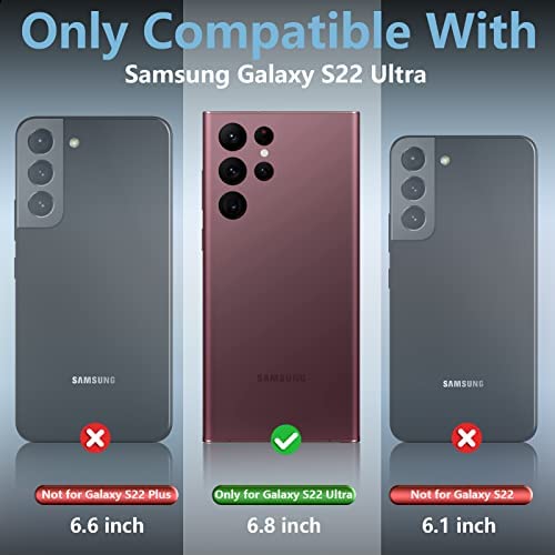 SPIDERCASE for Samsung Galaxy S22 Ultra Case, Waterproof Built-in Screen Protector Full Protection Heavy Duty Shockproof Anti-Scratched Rugged Case for Galaxy S22 Ultra 5G 6.8'' 2022 (Black) - Image 2