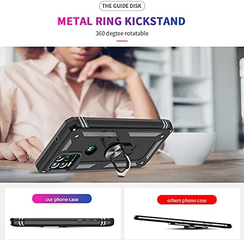 LeYi for Moto G Stylus 5G Case 2021, Motorola G Stylus 5G Case with [2 Pack] Tempered Glass Screen Protector, [Military Grade] Phone Case with Kickstand Ring for Motorola G Stylus 5G, Black - Image 8