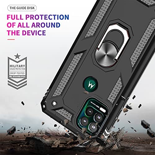 LeYi for Moto G Stylus 5G Case 2021, Motorola G Stylus 5G Case with [2 Pack] Tempered Glass Screen Protector, [Military Grade] Phone Case with Kickstand Ring for Motorola G Stylus 5G, Black - Image 7