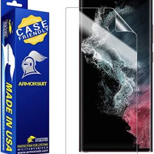 [2 Pack] ArmorSuit MilitaryShield Screen Protector Designed for Samsung Galaxy S22 Ultra 6.8" Case Friendly Anti-Bubble HD Clear Film