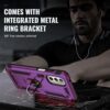 PUSHIMEI for Moto G Stylus 5G 2022 Case with Screen Protector [Military Grade 16ft. Drop Tested] Magnetic Ring Holder Kickstand Protective Phone Case for Motorola Moto G Stylus 5G 2022, Purple - Thumbnail Image 6