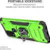 for Moto G Stylus 5G Case with Screen Protector Hybrid Heavy Duty 360 Rotating Ring Magnetic Kickstand Full Body Shockproof Double Layer Phone Case Compatible with Motorola G Stylus 5G (Green) - Thumbnail Image 6