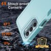 Motorola Moto G Stylus 5G 2022 Case with Tempered Glass Screen Protector[2 Pack],Heavy Duty Rugged Shockproof Full Body Protective Phone Cover,Mint Green - Thumbnail Image 4