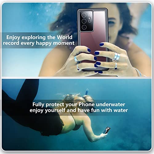 SPIDERCASE for Samsung Galaxy S22 Ultra Case, Waterproof Built-in Screen Protector Full Protection Heavy Duty Shockproof Anti-Scratched Rugged Case for Galaxy S22 Ultra 5G 6.8'' 2022 (Black) - Image 8
