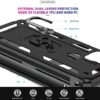 LeYi for Moto G Stylus 5G Case 2021, Motorola G Stylus 5G Case with [2 Pack] Tempered Glass Screen Protector, [Military Grade] Phone Case with Kickstand Ring for Motorola G Stylus 5G, Black - Thumbnail Image 5