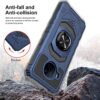 Suordii for Nokia X100 5g Case with [2PCS] Tempered Glass Screen Protector, Full-Body Protective [Military-Grade] with 360° Rotating Magnetic Metal Ring Car Kickstand Protective Back Cover - Blue - Thumbnail Image 6