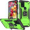 for Moto G Stylus 5G Case with Screen Protector Hybrid Heavy Duty 360 Rotating Ring Magnetic Kickstand Full Body Shockproof Double Layer Phone Case Compatible with Motorola G Stylus 5G (Green)