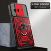 Dretal Nokia X100 Case with Stand Kickstand Ring and Camera Cover with Tempered Glass Screen Protector, Military Grade Shockproof Protective Cover for Nokia X100 (TC-Red) - Thumbnail Image 3