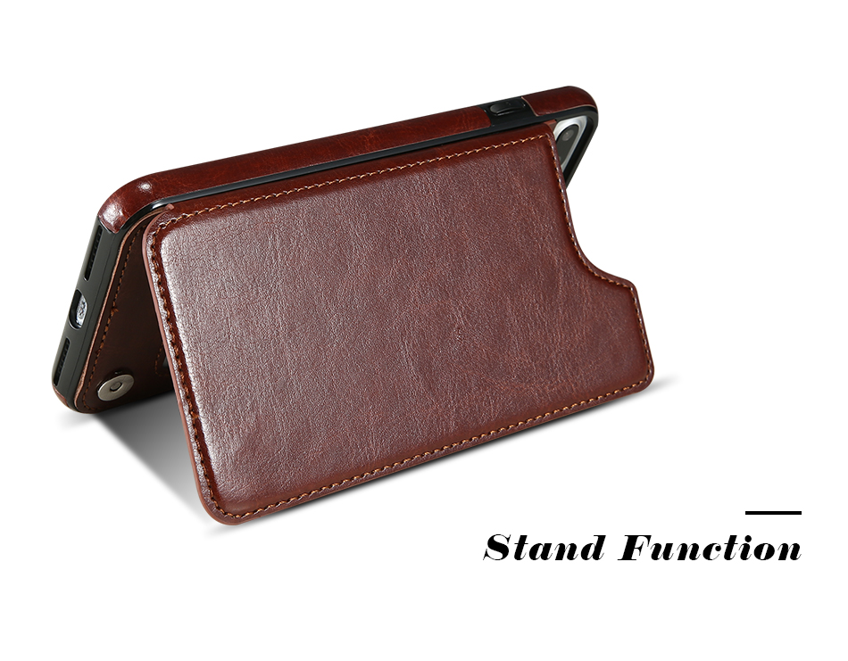 Luxury PU Flip Wallet Leather Case for iPhone XS Max XR 10 Multi Card Holders Phone Cases for iPhone  X 6 6s 7 8 Plus - Image 1