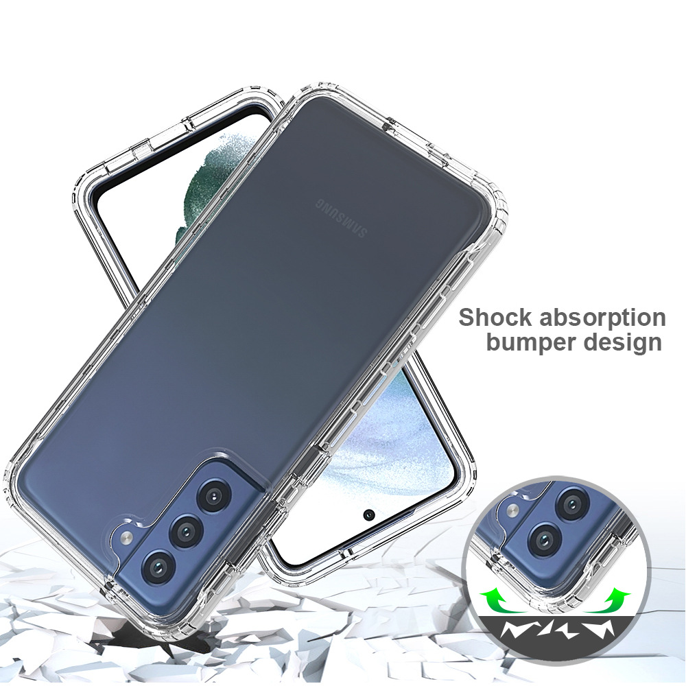 360 Crystal Clear TPU PC Hybrid Shockproof Phone Case for Samsung Galaxy S21 FE - Image 6