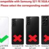 NUFR Samsung Galaxy S21 FE 5G Case, Heavy Duty case,[Military Grade Protective ][Shockproof] [Dropproof] [Dust-Proof], Compatible with (Black) - Thumbnail Image 3
