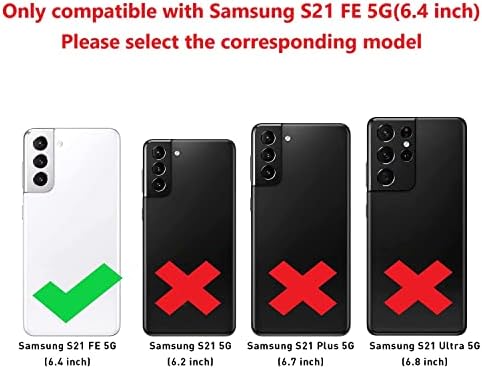 NUFR Samsung Galaxy S21 FE 5G Case, Heavy Duty case,[Military Grade Protective ][Shockproof] [Dropproof] [Dust-Proof], Compatible with (Black) - Image 3