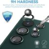 CloudValley for Samsung Galaxy S22 Ultra Camera Lens Protector [3+2], Anti Scratch HD Tempered Glass Back Camera Protective Film Ring Cover, Green - Thumbnail Image 5