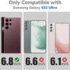 CloudValley for Samsung Galaxy S22 Ultra Camera Lens Protector [3+2], Anti Scratch HD Tempered Glass Back Camera Protective Film Ring Cover, Green - Thumbnail Image 2