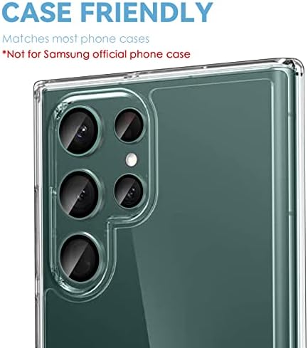 CloudValley for Samsung Galaxy S22 Ultra Camera Lens Protector [3+2], Anti Scratch HD Tempered Glass Back Camera Protective Film Ring Cover, Green - Image 7