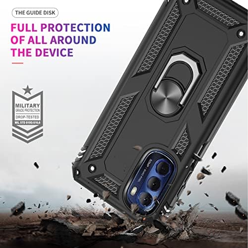 LeYi for Moto G Stylus 5G 2022 Case (NOT FIT 4G), Motorola G Stylus 5G Case 2022 with 2 Pcs Tempered Glass Screen Protector, Heavy Duty Protective Case with Magnetic Stand for Moto G Stylus 5G, Black - Image 5